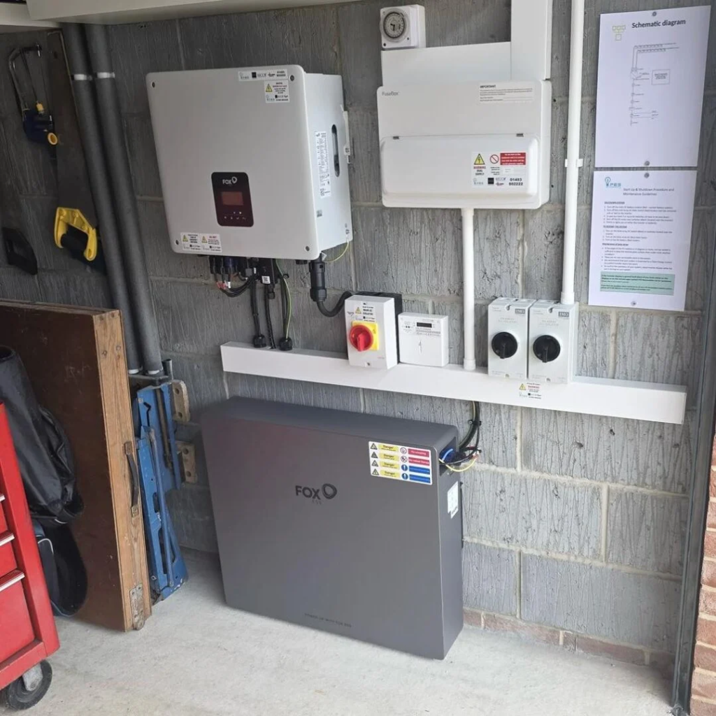 Lithium iron phosphate battery bank for off-grid energy storage